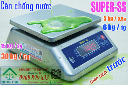 Cân điện tử inox chống nước Super-SS 30kg