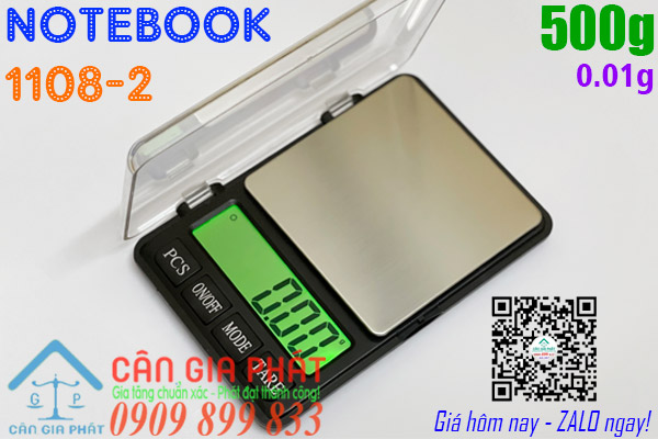 Cân tiểu ly 500g - cân điện tử Notebook 1108-2 500g giá rẻ