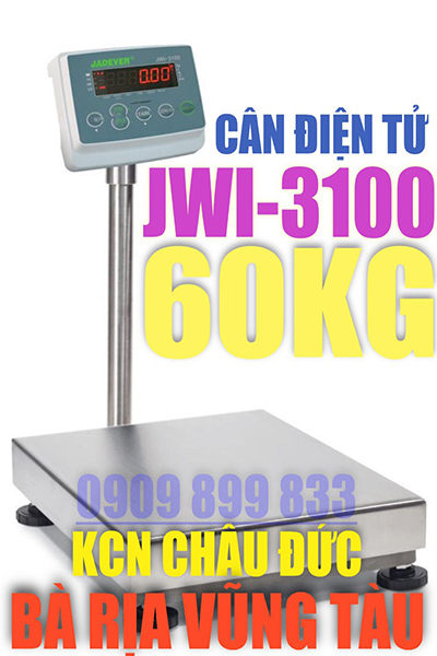 Cân điện tử ở Châu Đức Bà Rịa Vũng Tàu cân điện tử JWI-3100 60kg 100kg 150kg 200kg 300kg 500kg