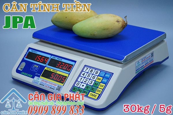 Cân điện tử 30kg tính tiền bán trái cây bán thịt - cân tính tiền JPA 30kg