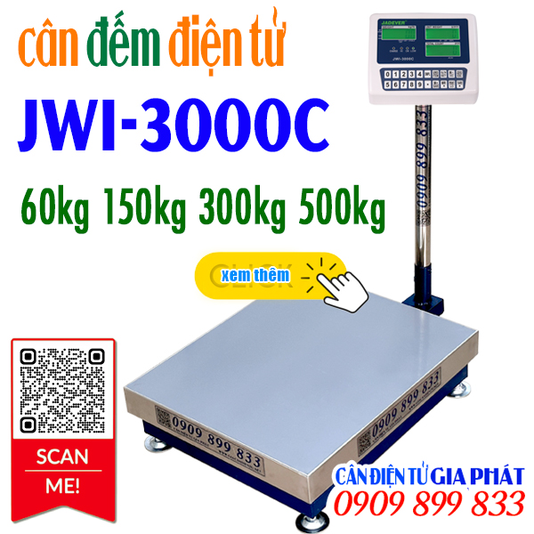Cân đếm điện tử JWI-3000C 60kg 150kg 300kg 500kg