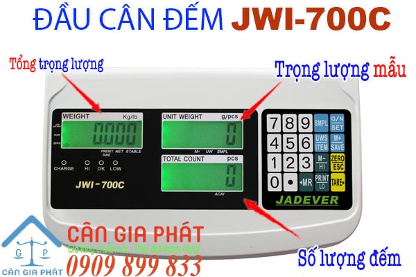 Đầu cân điện tử JWI-700C 60kg 100kg 150kg 200kg 300kg 500kg