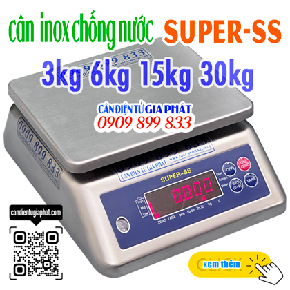 Cân điện tử inox Super-SS 3kg 6kg 15kg 30kg