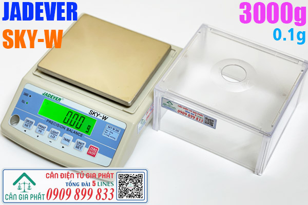Cân điện tử Jadever SKY-W 3kg cân mẫu giấy mẫu vải 0.1g