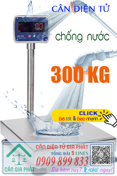 Cân điện tử 300kg inox chống nước - cân thủy sản chống nước