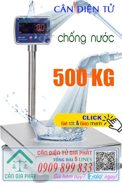 Cân điện tử 500kg inox chống nước - cân thủy sản chống nước
