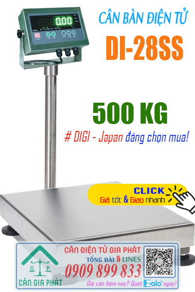Cân bàn điện tử 500kg Nhật - cân điện tử DI-28SS 500kg