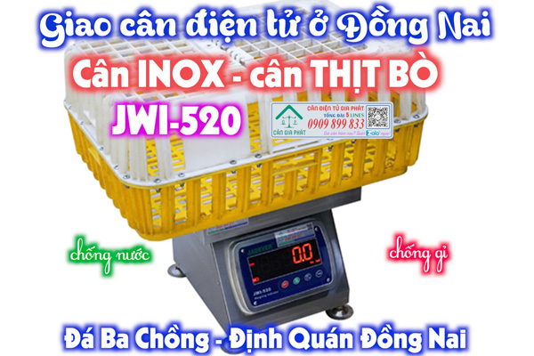 Cân điện tử inox JWI-520 150kg 200kg 300kg 500kg chống nước
