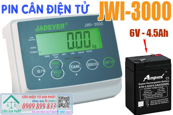 Pin cân điện tử JWI-3000 có bánh xe 60kg 150kg 300kg 500kg
