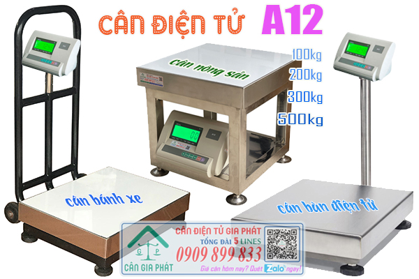 Mua cân điện tử A12 inox cân nông sản 100kg 200kg 300kg 500kg