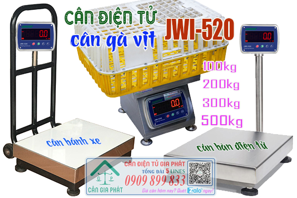 Cân điện tử cân gà vịt JWI-520 100kg 200kg 300kg 500kg