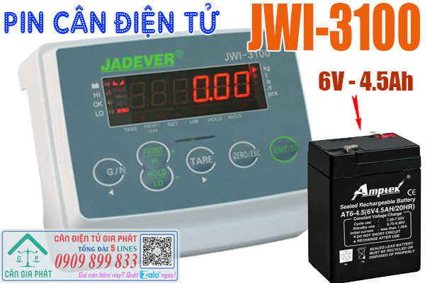Pin cân điện tử JWI-3100 inox cân phế liệu 100kg 200kg 300kg 500kg