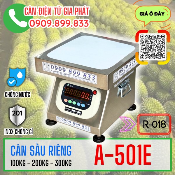 Cân điện tử A-501E inox chống nước cân sầu riêng 100kg 200kg 300kg