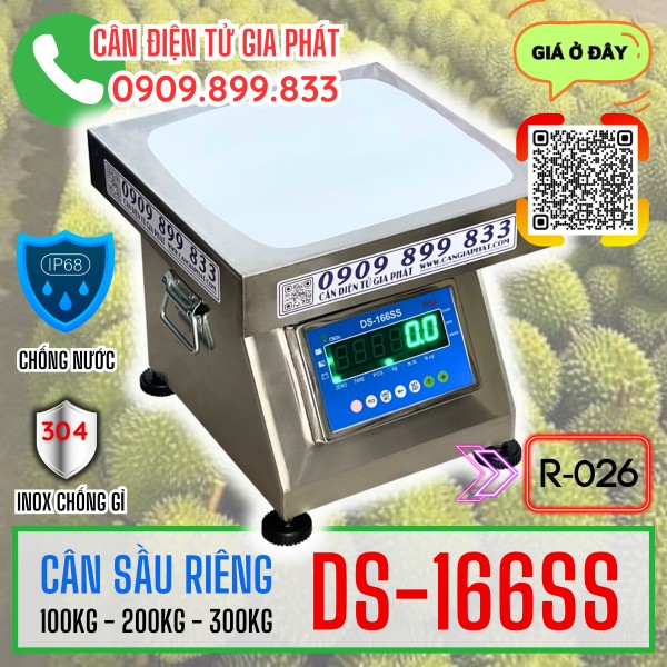 Cân điện tử DS-166SS cân sầu riêng 150kg 200kg 300kg chống nước TỐT NHẤT